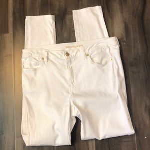 Michael Kors white jeans.